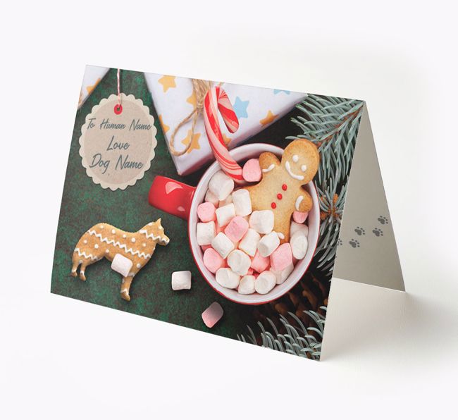 'Me and My Dog Ginger Biscuits' - Personalised {breedFullName} Card